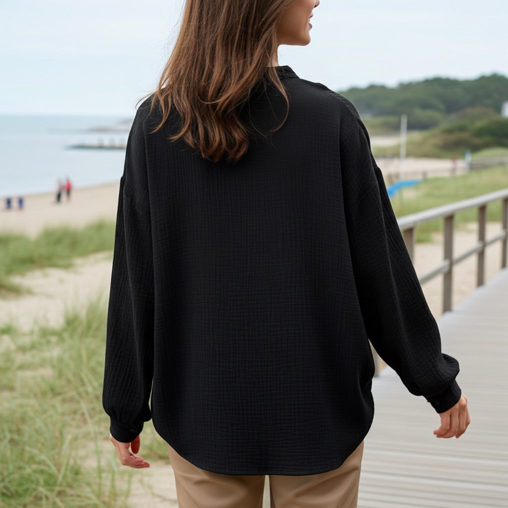 Blouse 100% coton Zélia NOIR