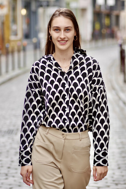 Blouse imprimée avec motifs NOIR IMP