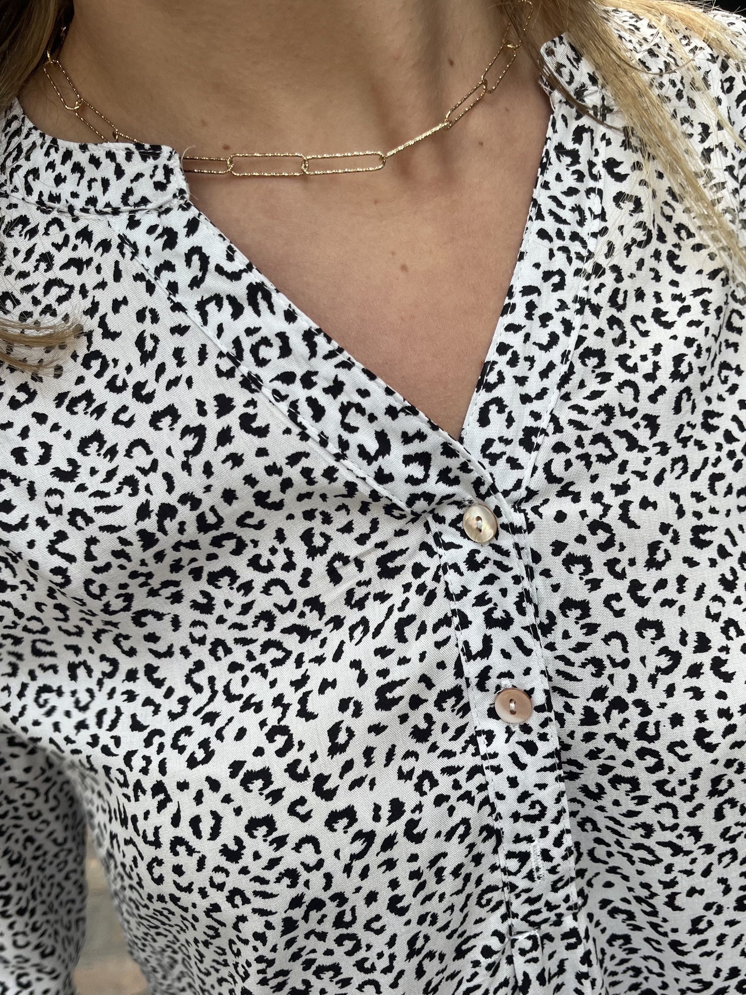 Blouse imprimée BLANC IMP