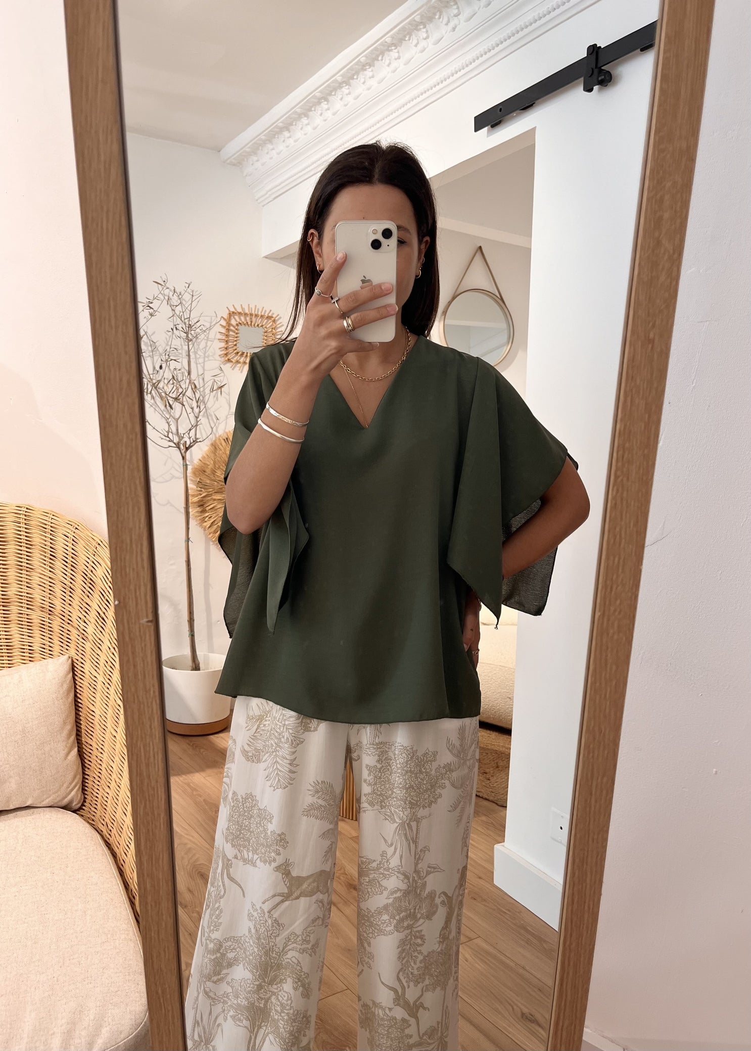 Blouse manches courtes tina KAKI