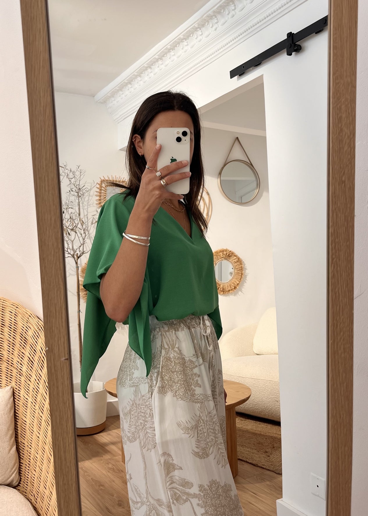 Blouse manches courtes tina VERT BRESIL
