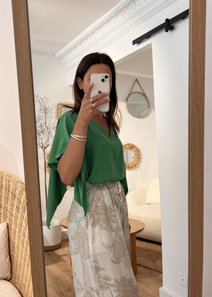 Blouse manches courtes tina VERT BRESIL
