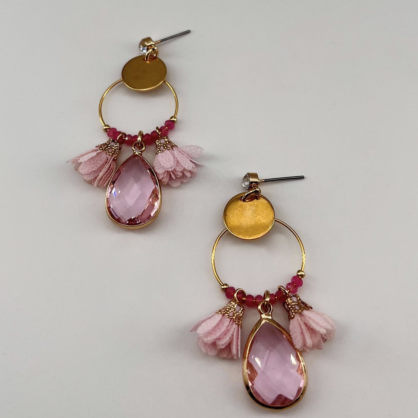 Boucles acier doré Bali petit modèle ROSE