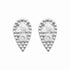 Boucles argent rhodié & brillants 