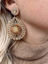 Boucles brodées dorées Justine TAUPE