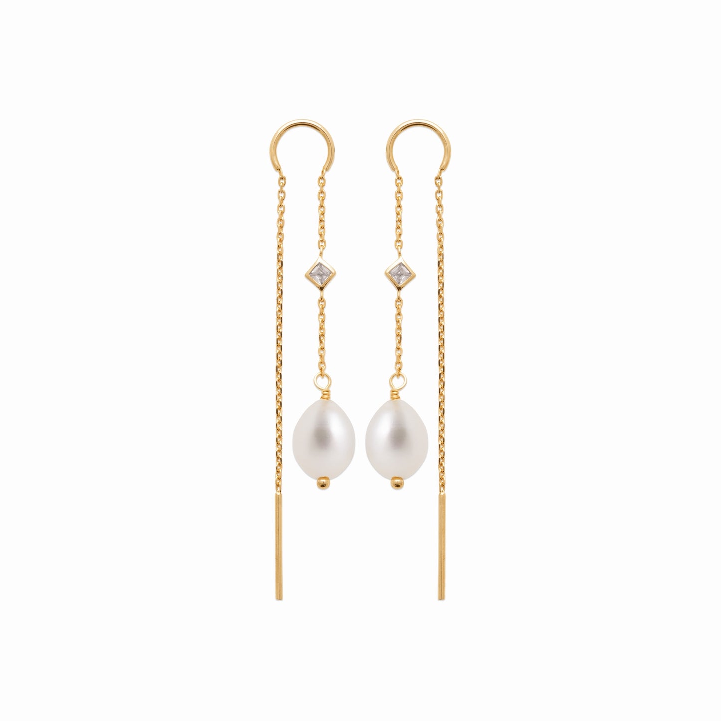 Boucles chaînes et perles 