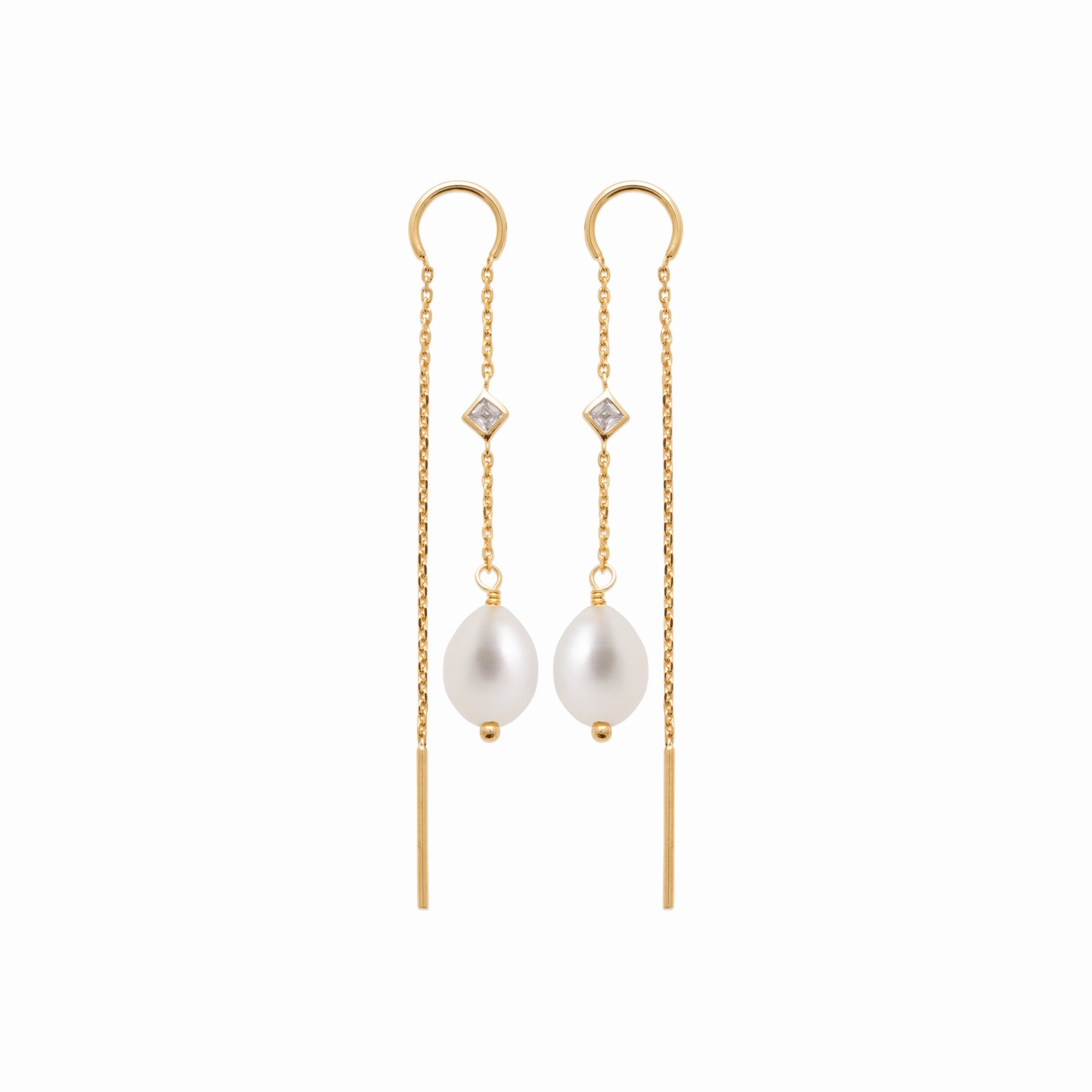 Boucles chaînes et perles 