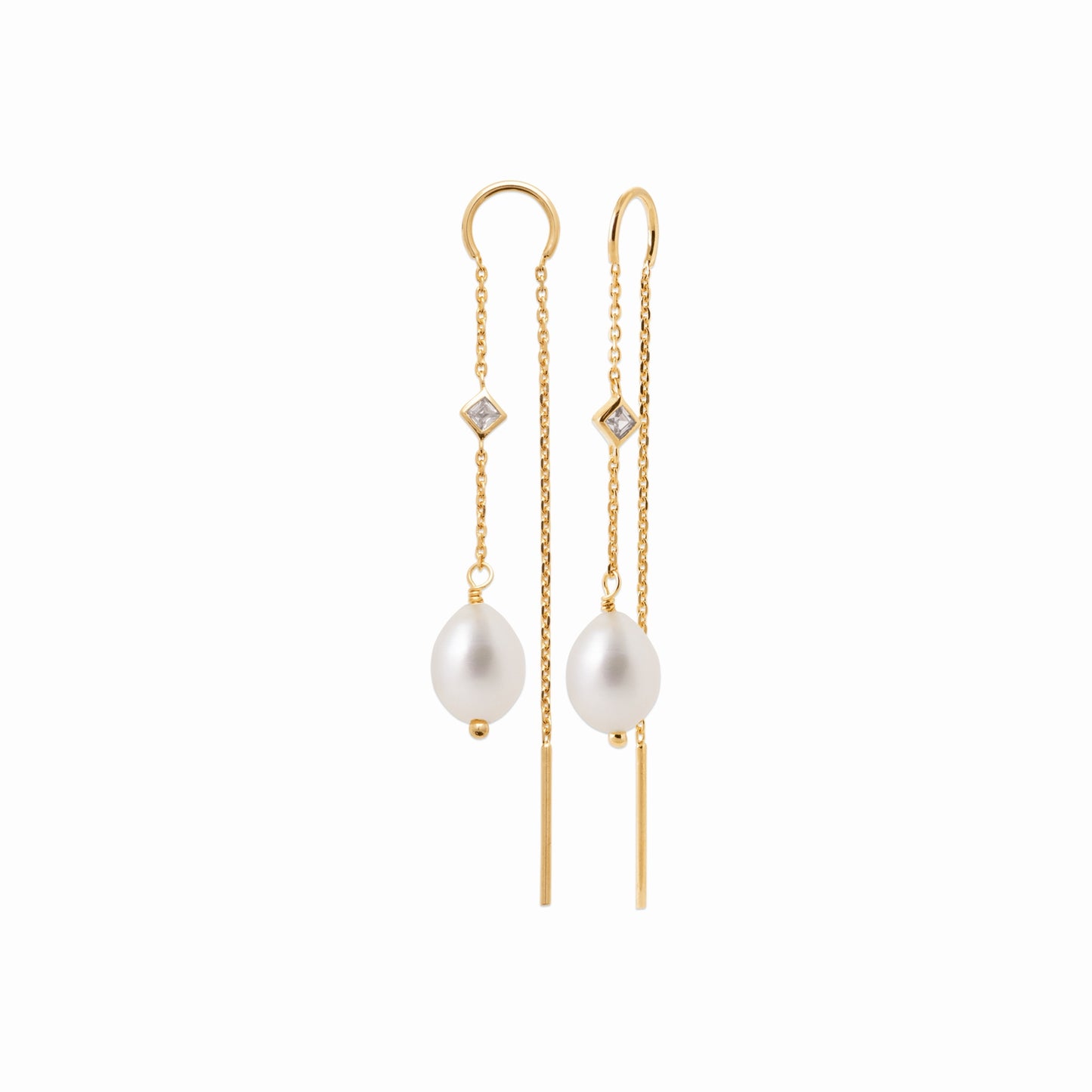 Boucles chaînes et perles 