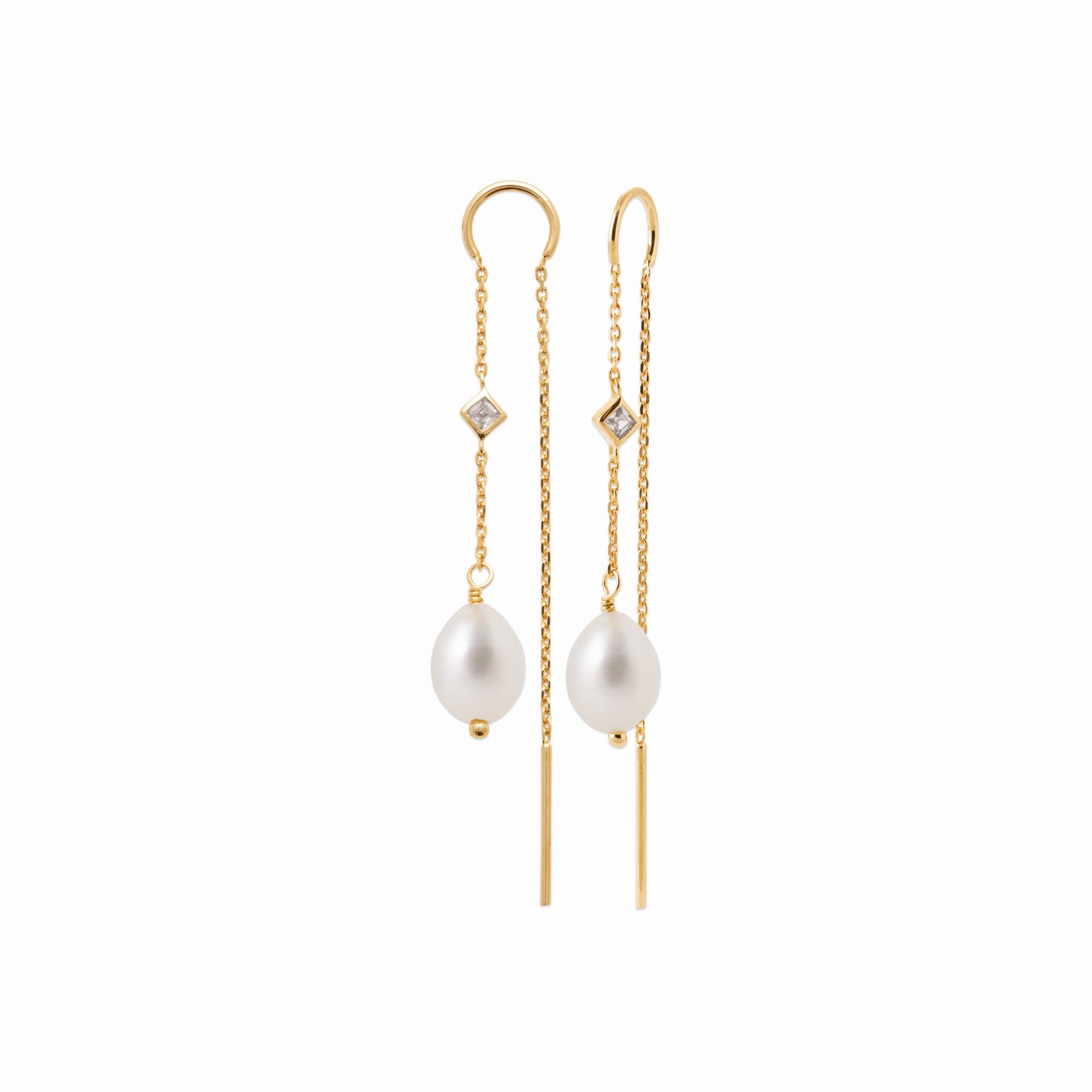 Boucles chaînes et perles 