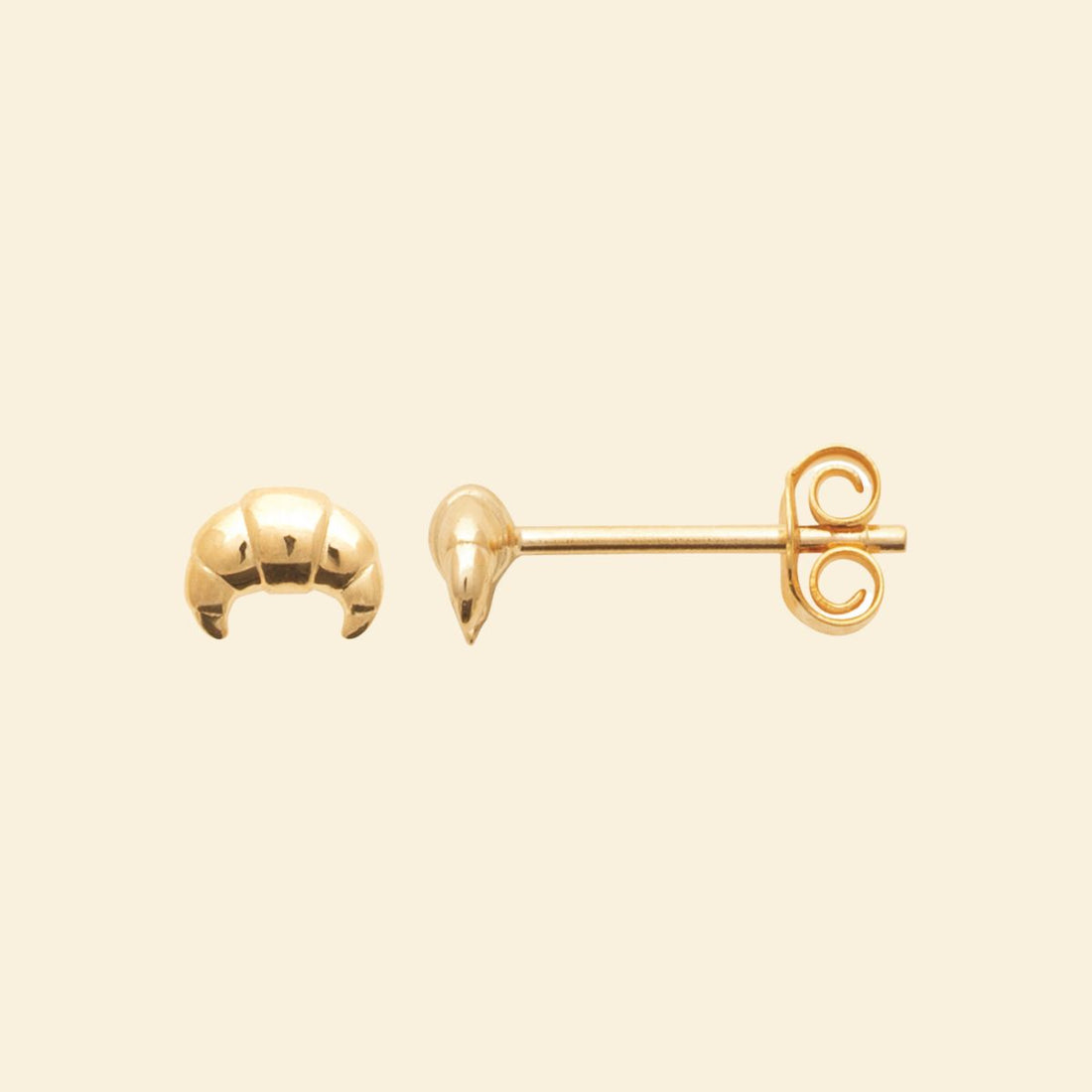 Boucles croissant plaqué or 