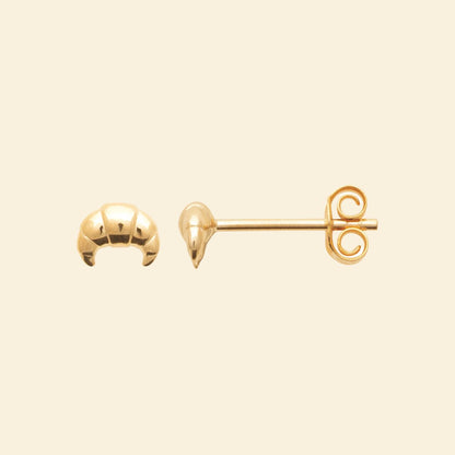 Boucles croissant plaqué or 