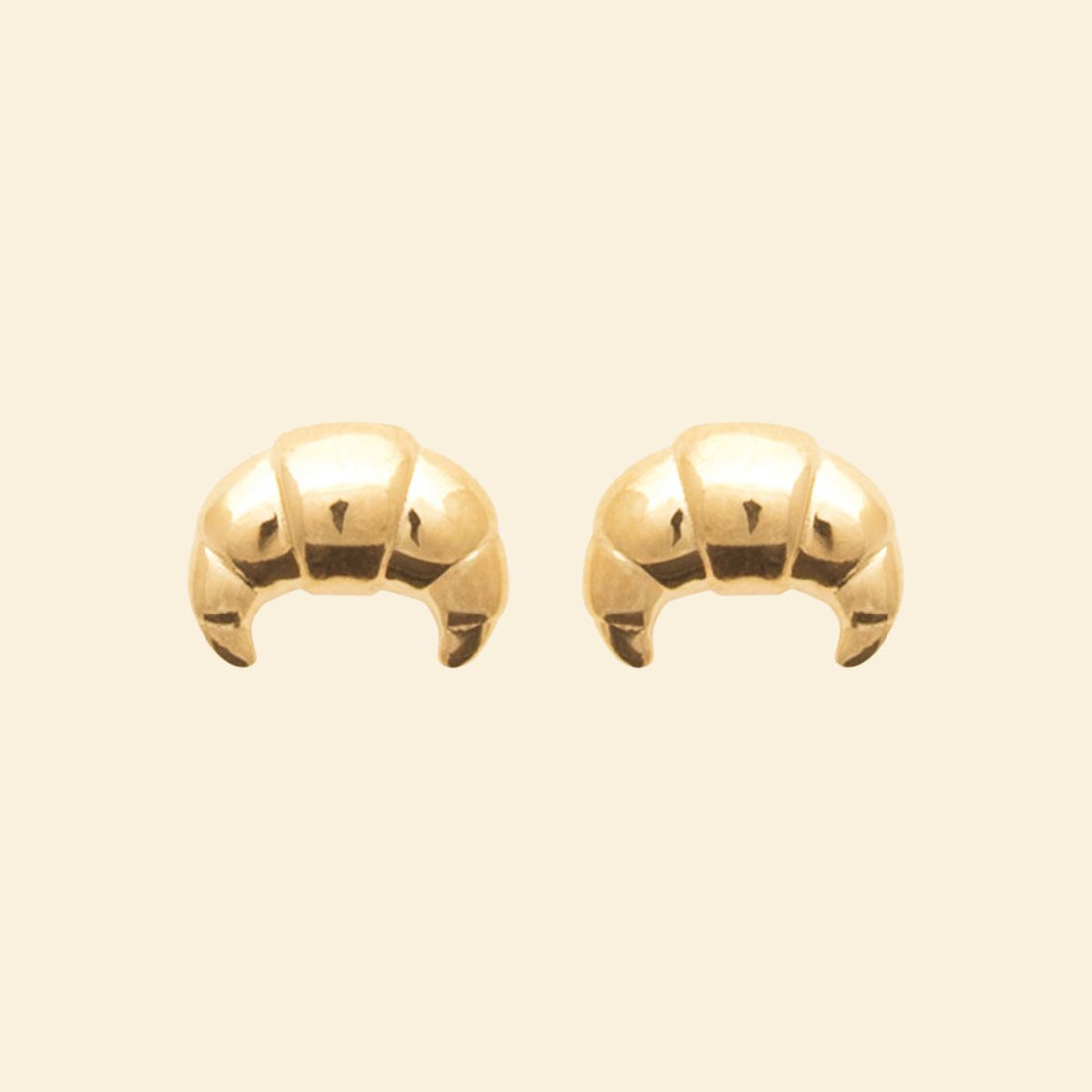 Boucles croissant plaqué or 