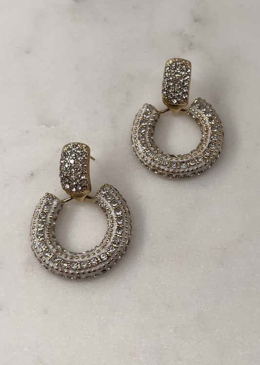 Boucles d'oreilles gala BLANC