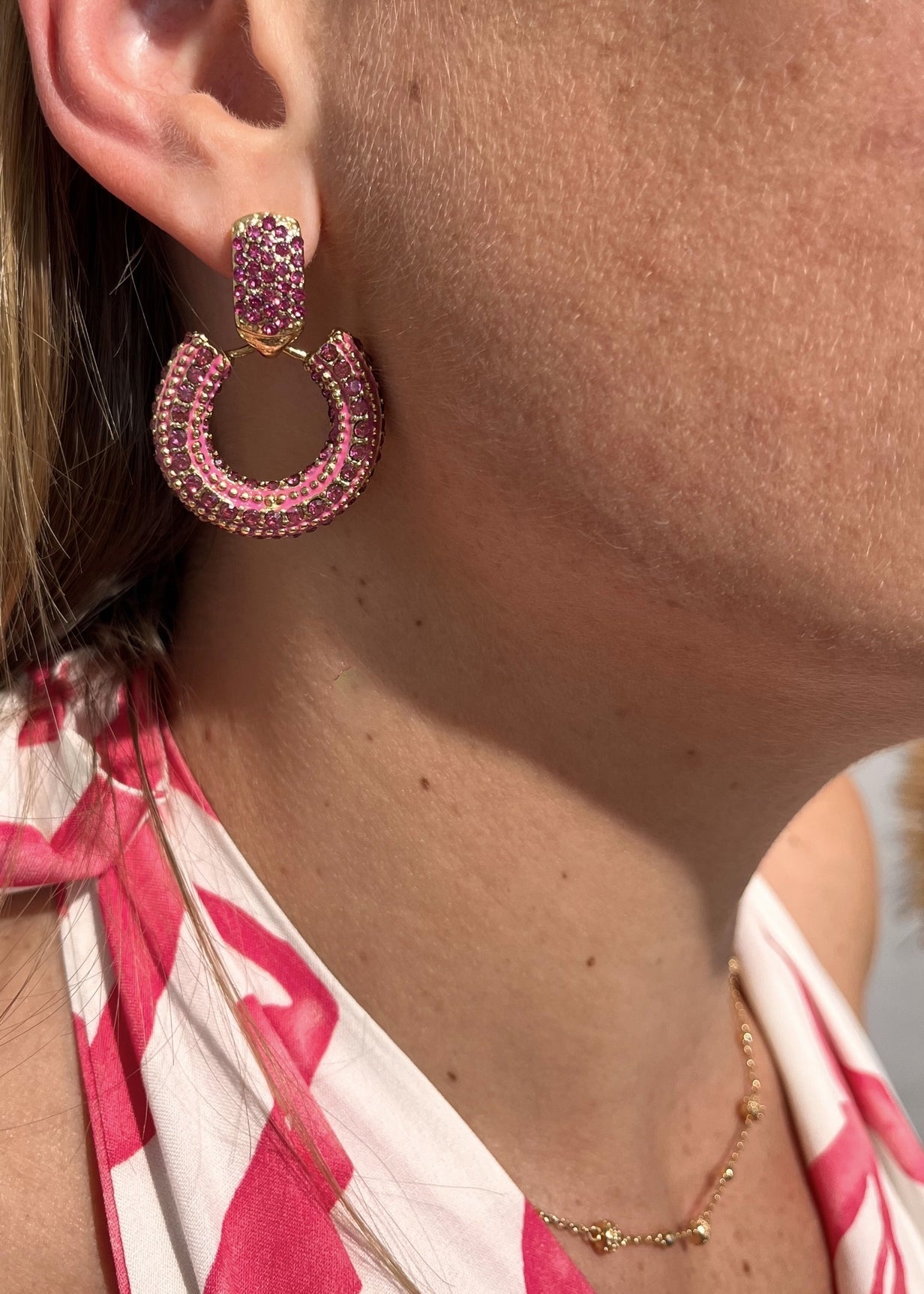 Boucles d'oreilles gala FRAMBOISE