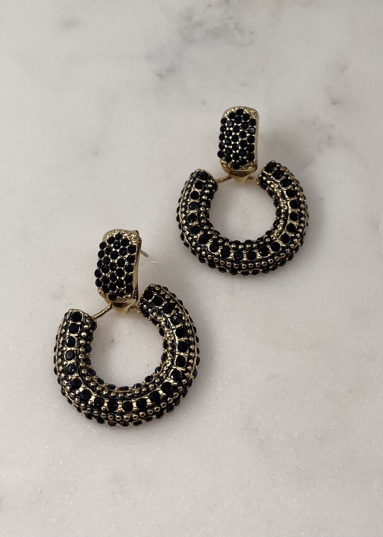 Boucles d'oreilles gala NOIR