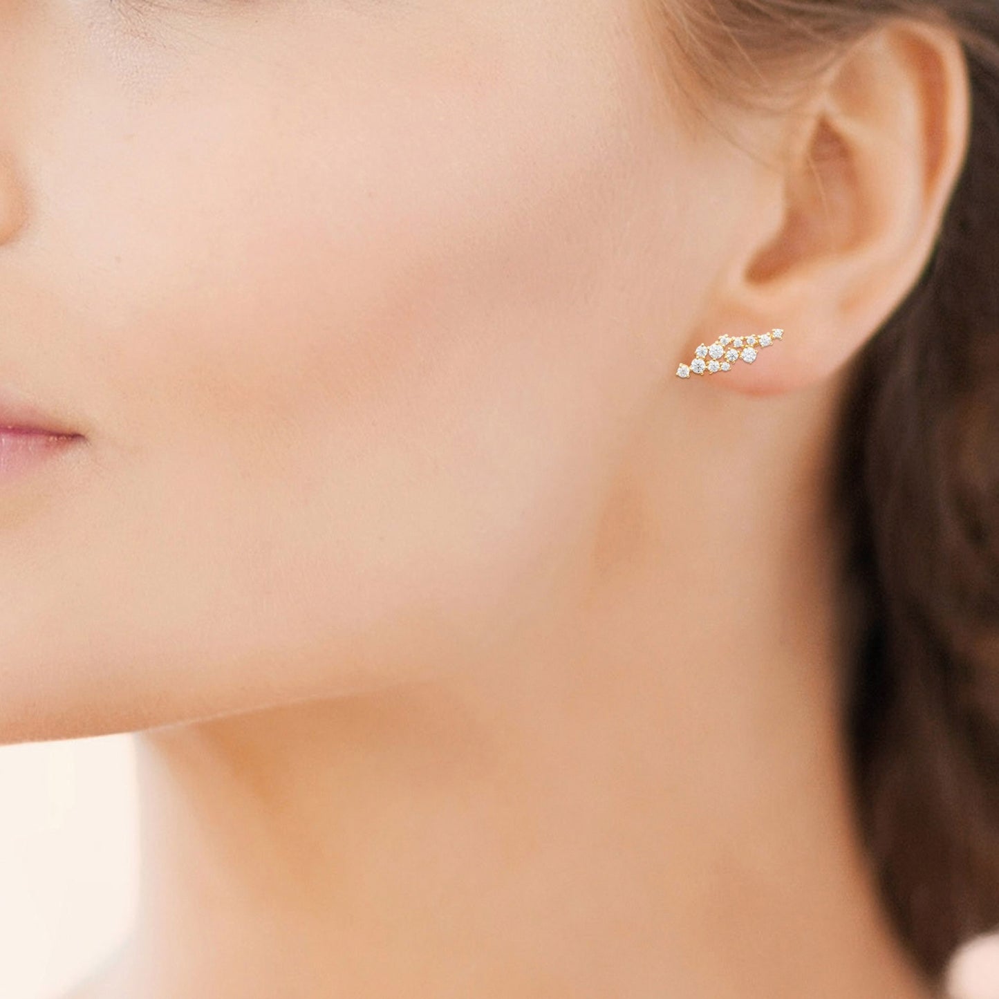 Boucles d'oreilles grimpantes - plaqué or 