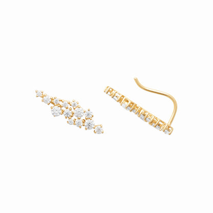 Boucles d'oreilles grimpantes - plaqué or 