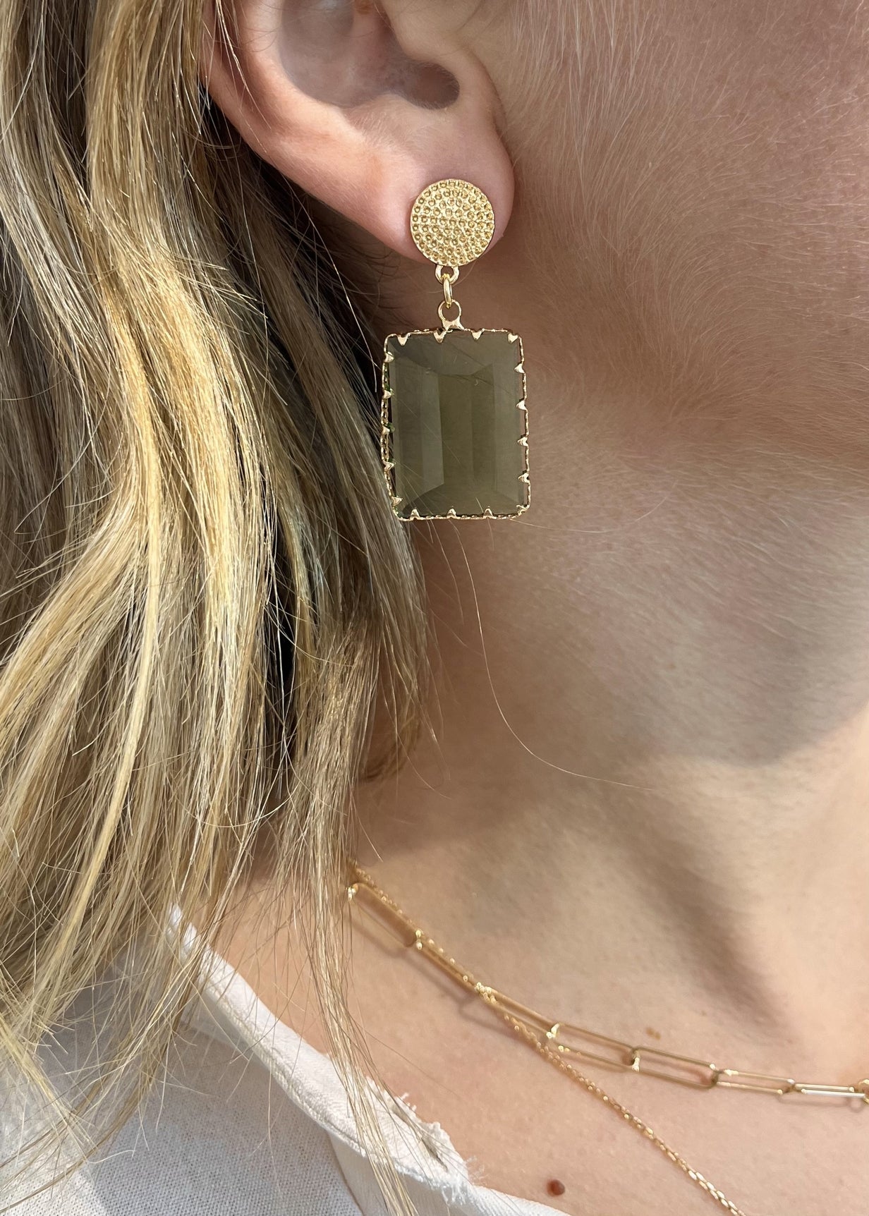 Boucles d'oreilles lucile VERT