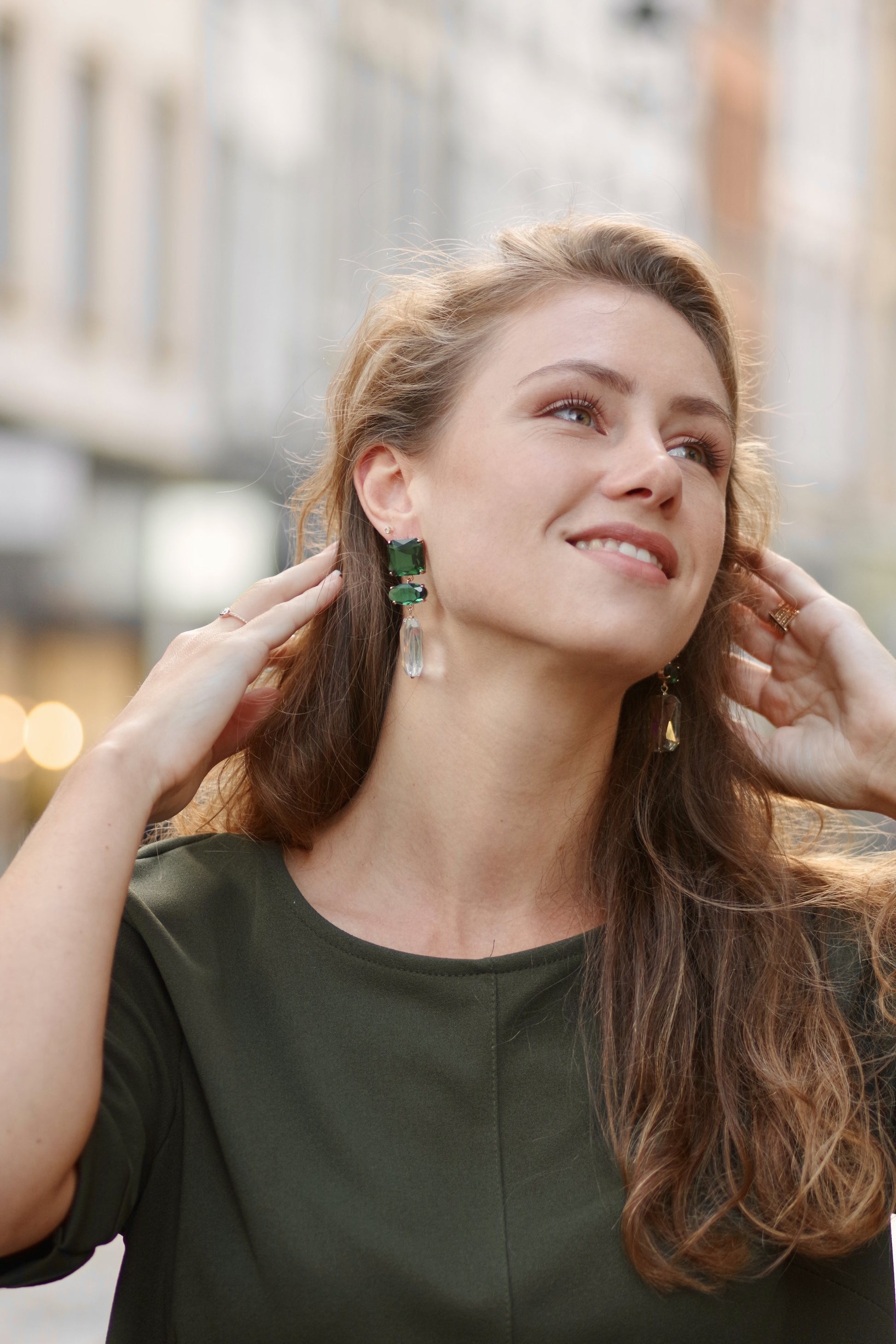 Boucles d'oreilles mia Cristal DORE