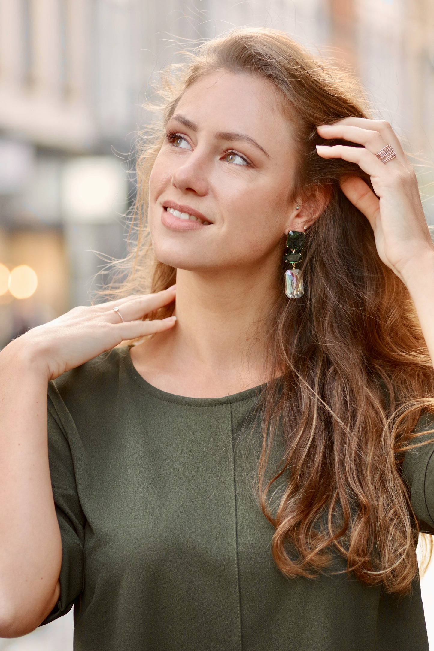Boucles d'oreilles mia Cristal DORE