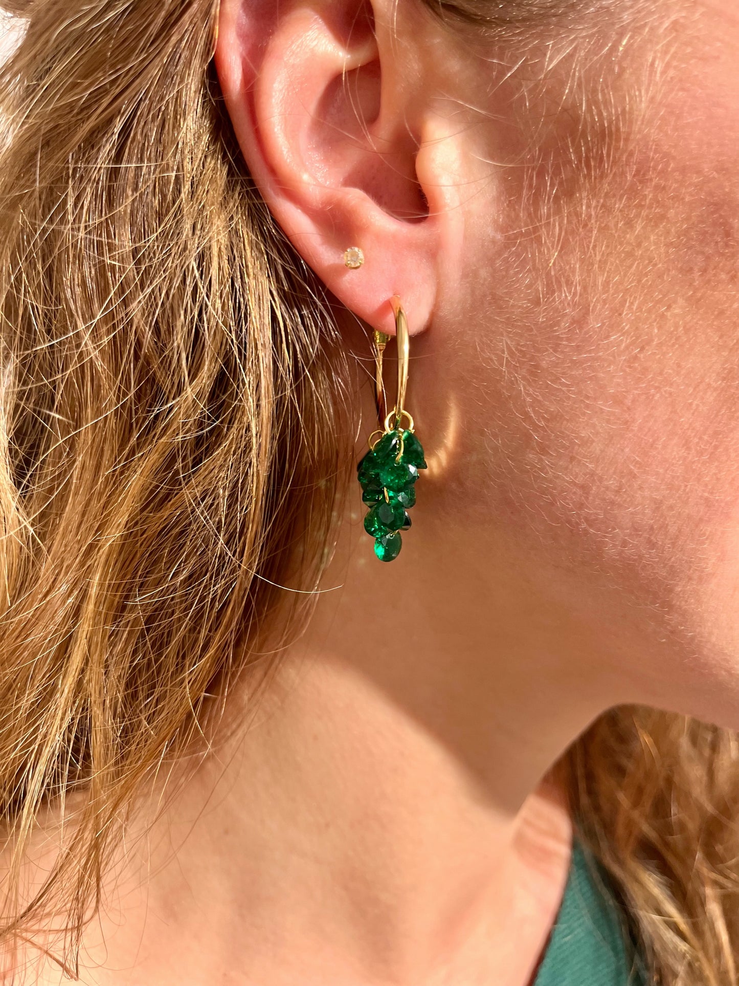 Boucles d'oreilles papilles VERT