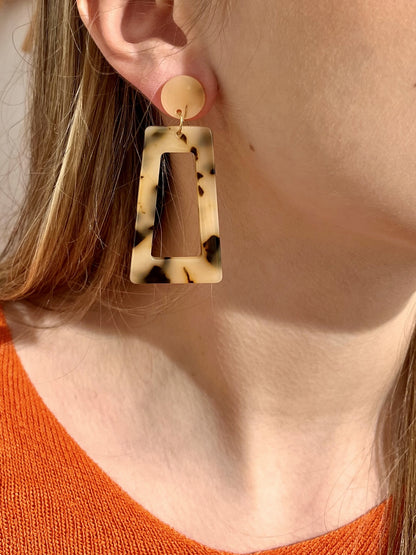 Boucles d'oreilles patricia ECAILLE TAUPE