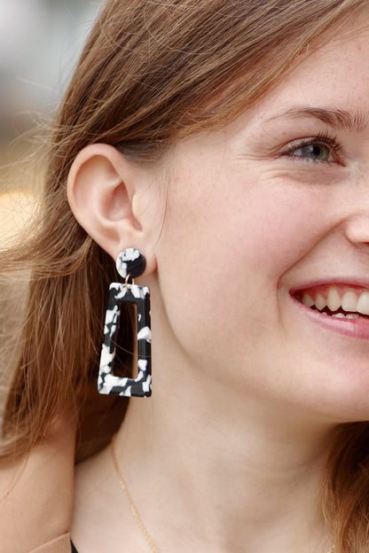 Boucles d'oreilles patricia NOIR/BLANC