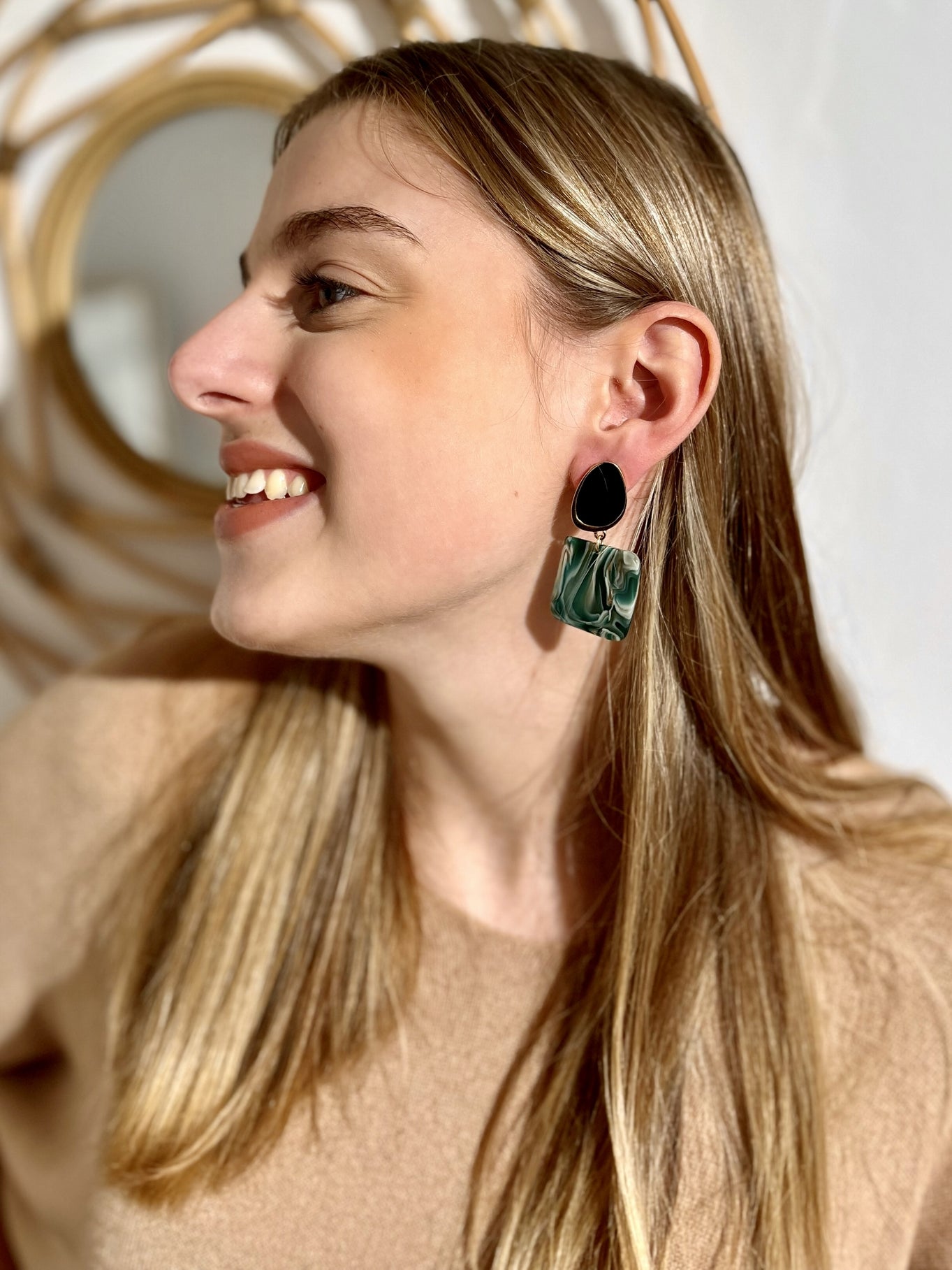 Boucles d'oreilles véronique VERT