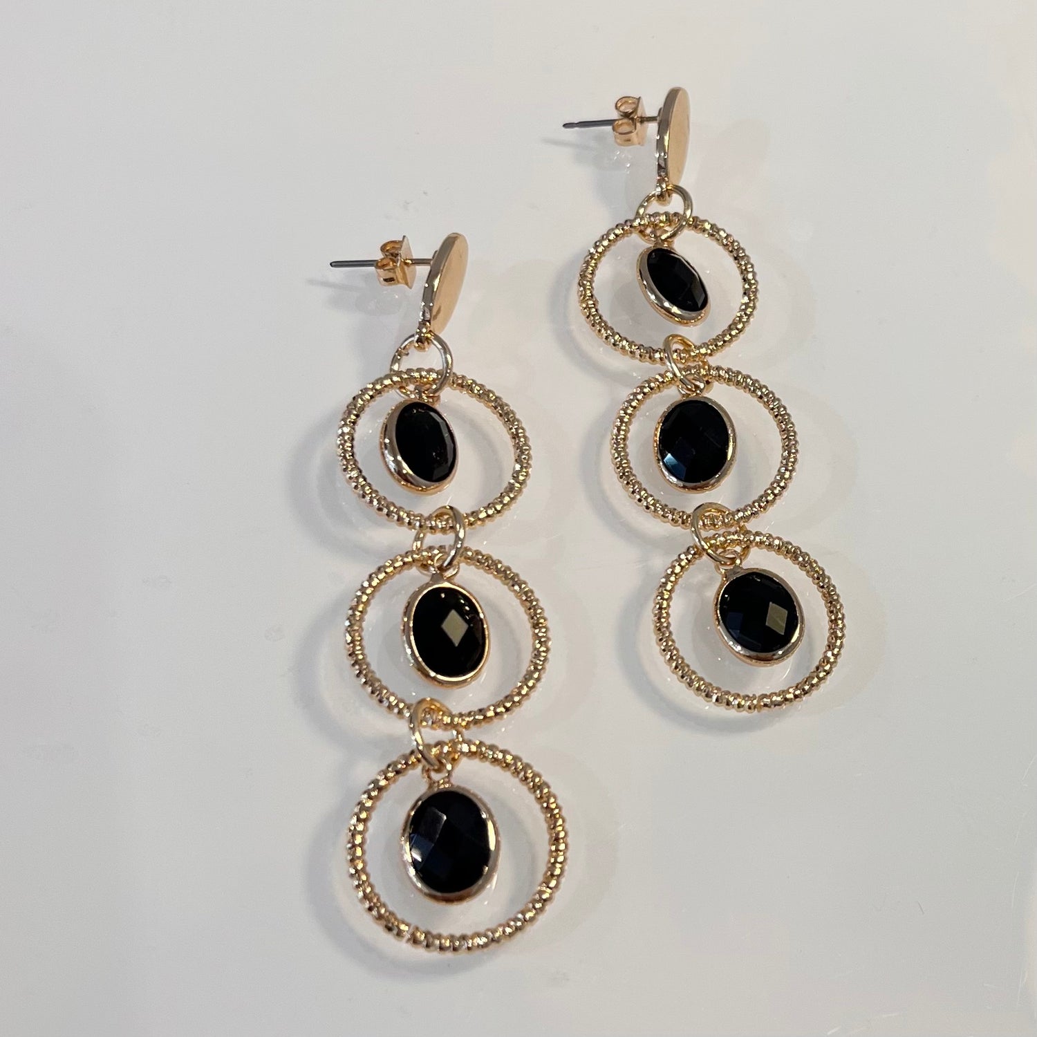 Boucles dorées cascades Joséphine NOIR