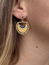 Boucles dorées & émail Mafalda MARINE