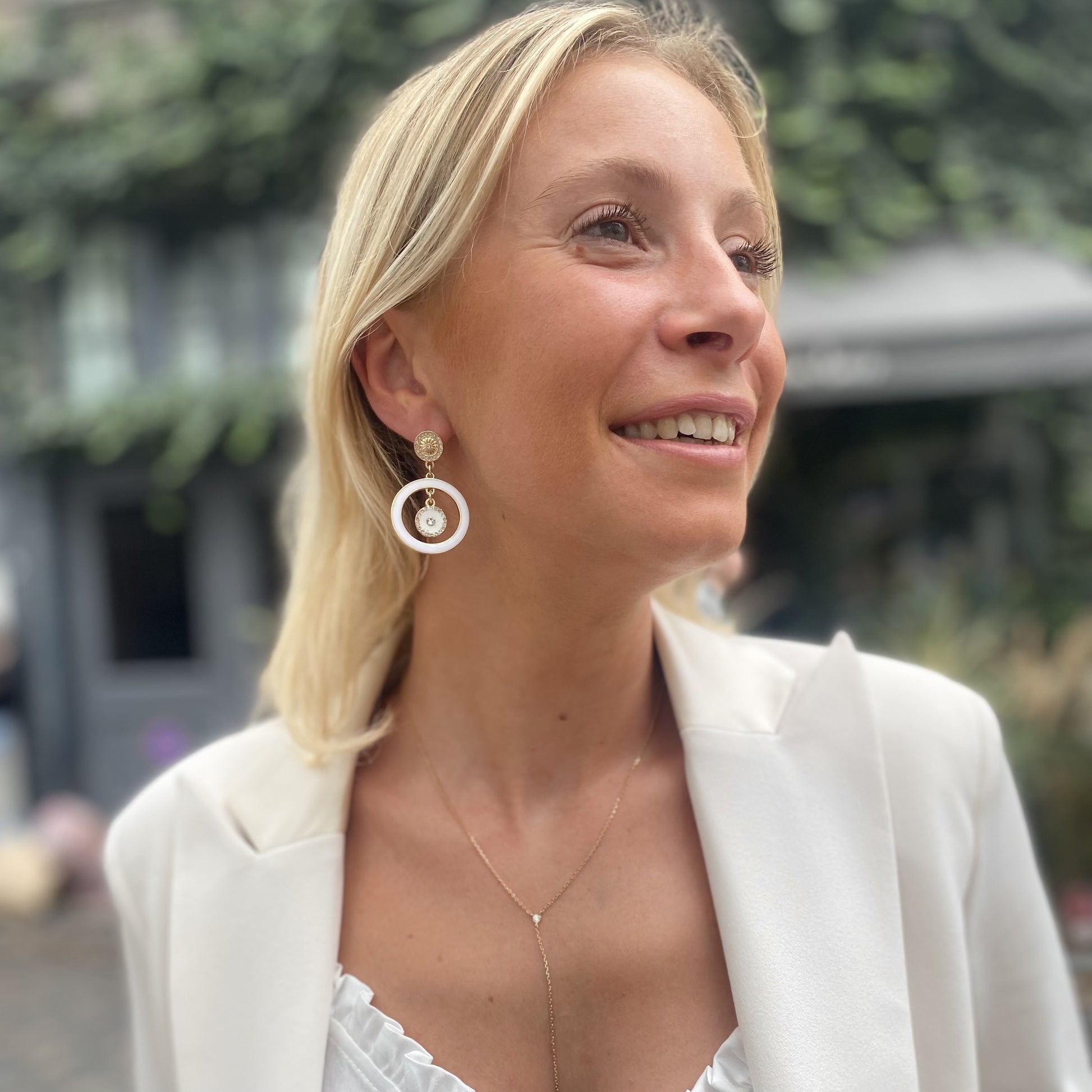 Boucles dorées Inesse BLANC