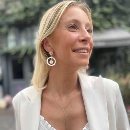 Boucles dorées Inesse BLANC