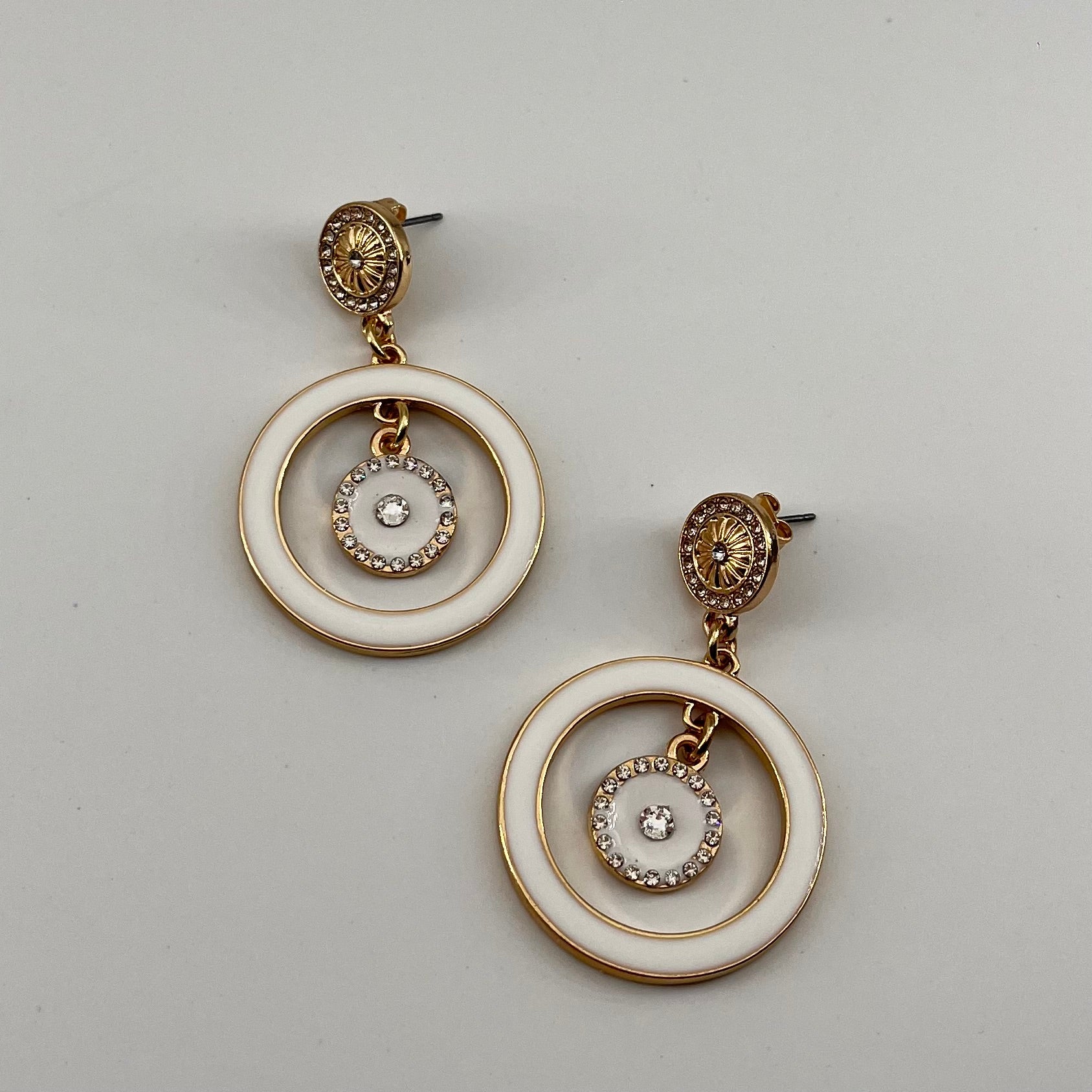 Boucles dorées Inesse BLANC