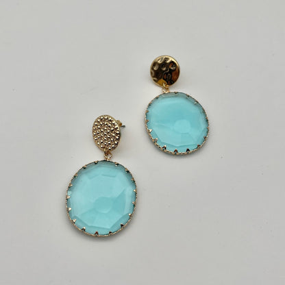 Boucles dorées Lucie TURQUOISE
