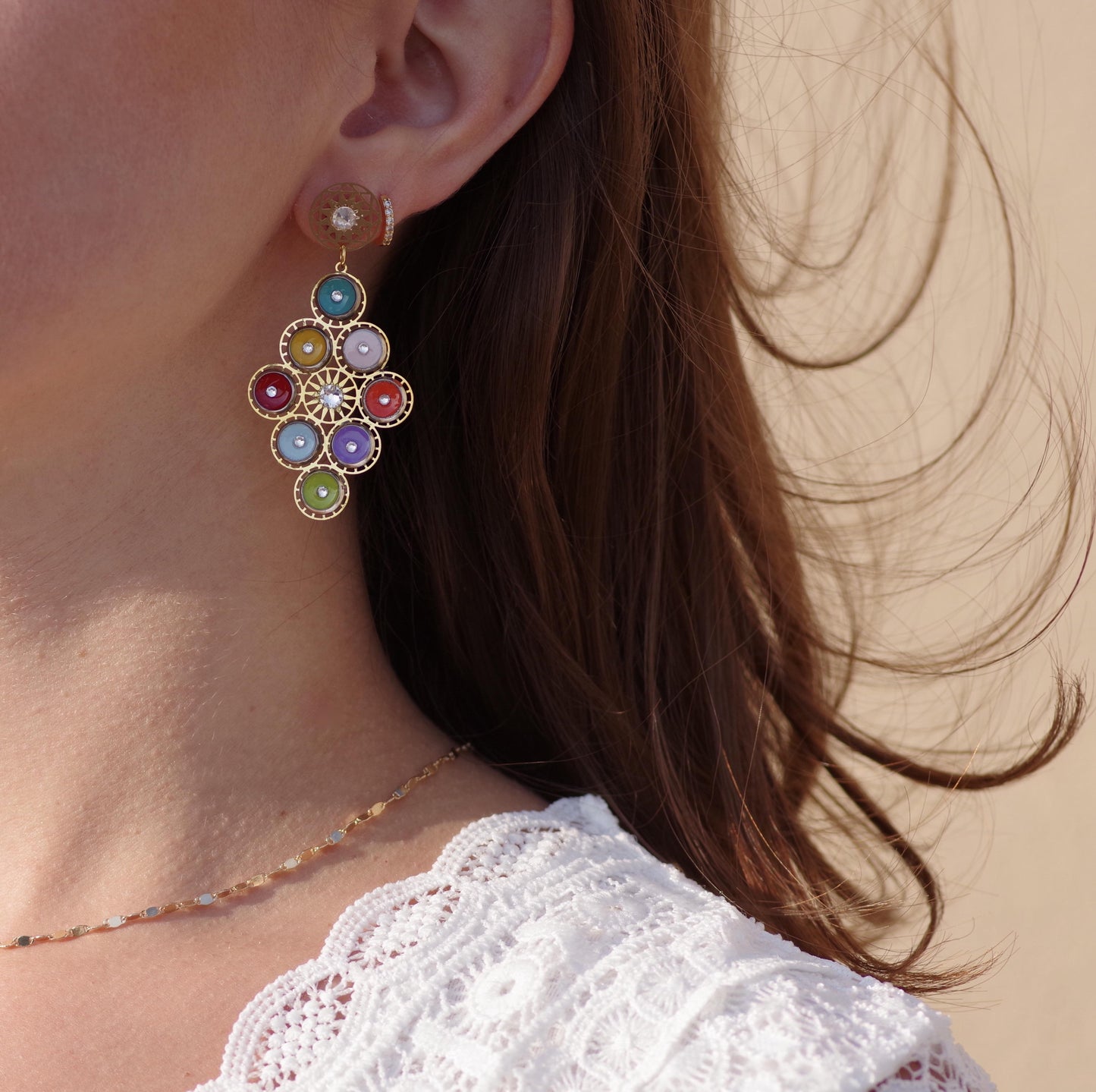 Boucles dorées petit modèle Lipari NOIR