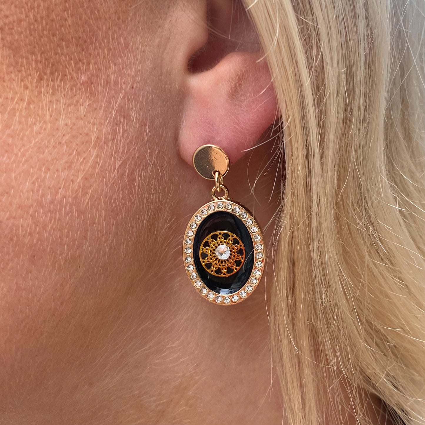 Boucles dorées petit modèle Paula NOIR
