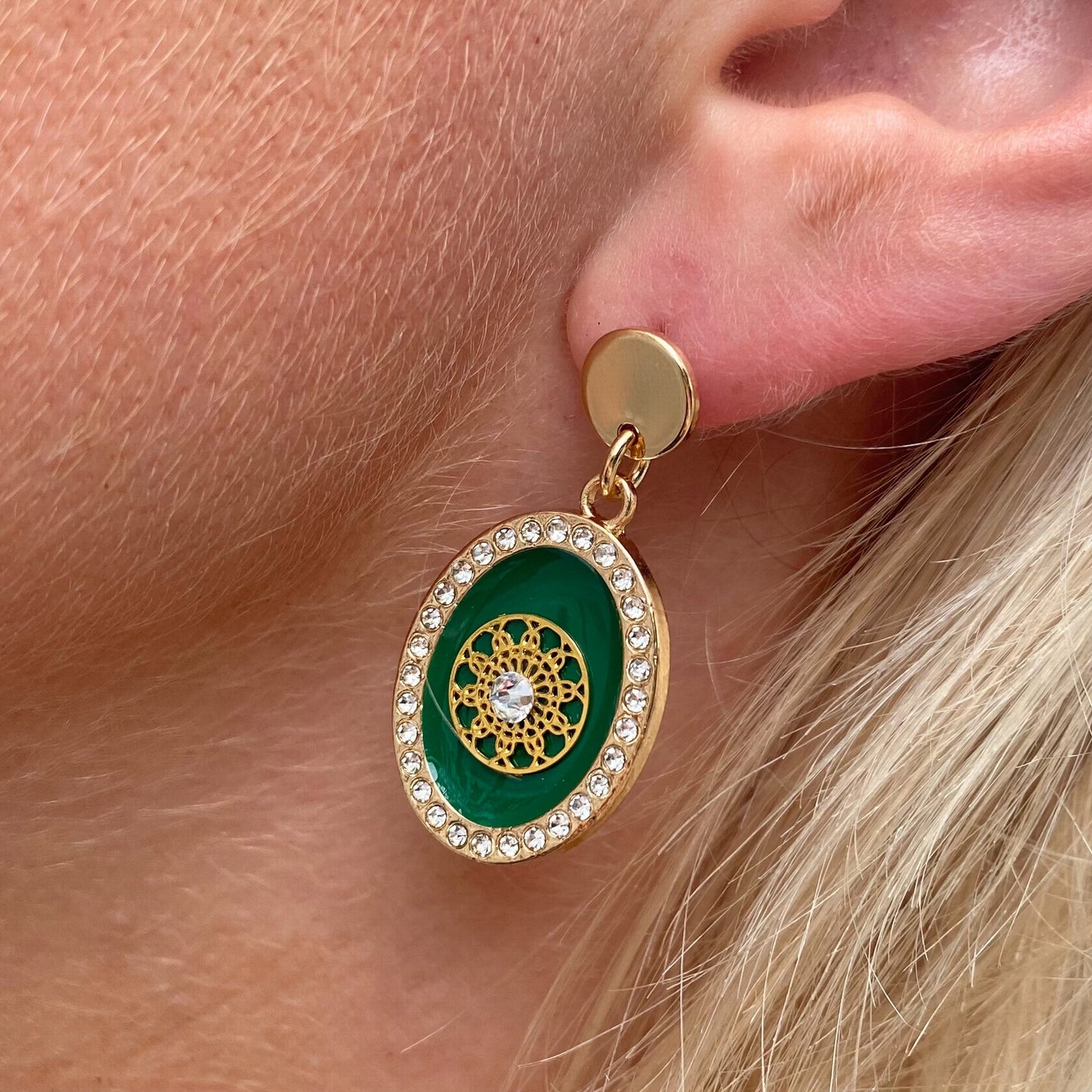 Boucles dorées petit modèle Paula VERT GUCCI