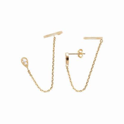 Boucles d’oreilles chaînettes Plaqué or 