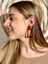Boucles d’oreilles graphiques Patricia ECAILLE MARRON