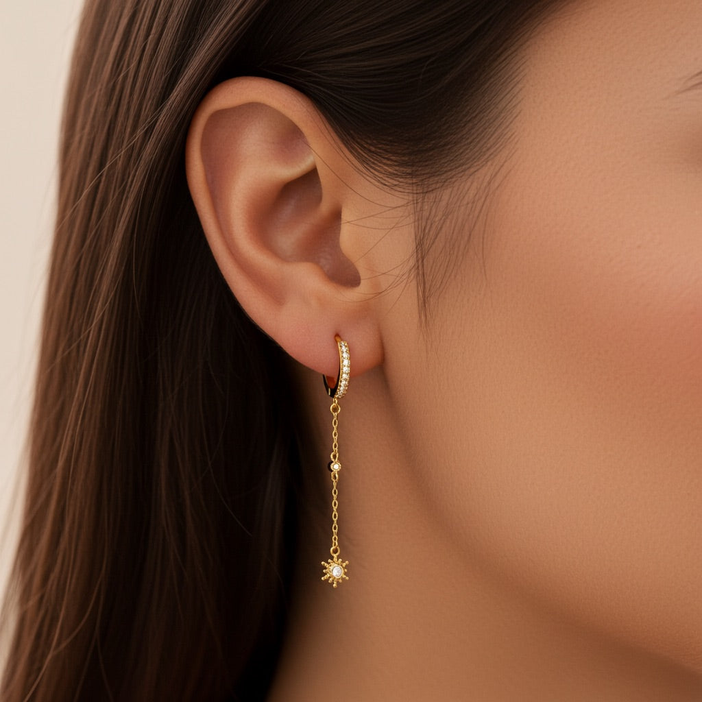 Boucles d'oreilles dorées