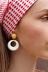 Boucles d’oreilles résine Glossy JAUNE/ECRU