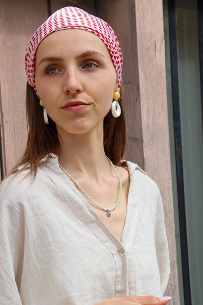Boucles d’oreilles résine Glossy JAUNE/ECRU