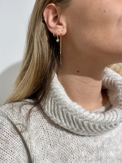 Boucles filantes plaqué or - losange 