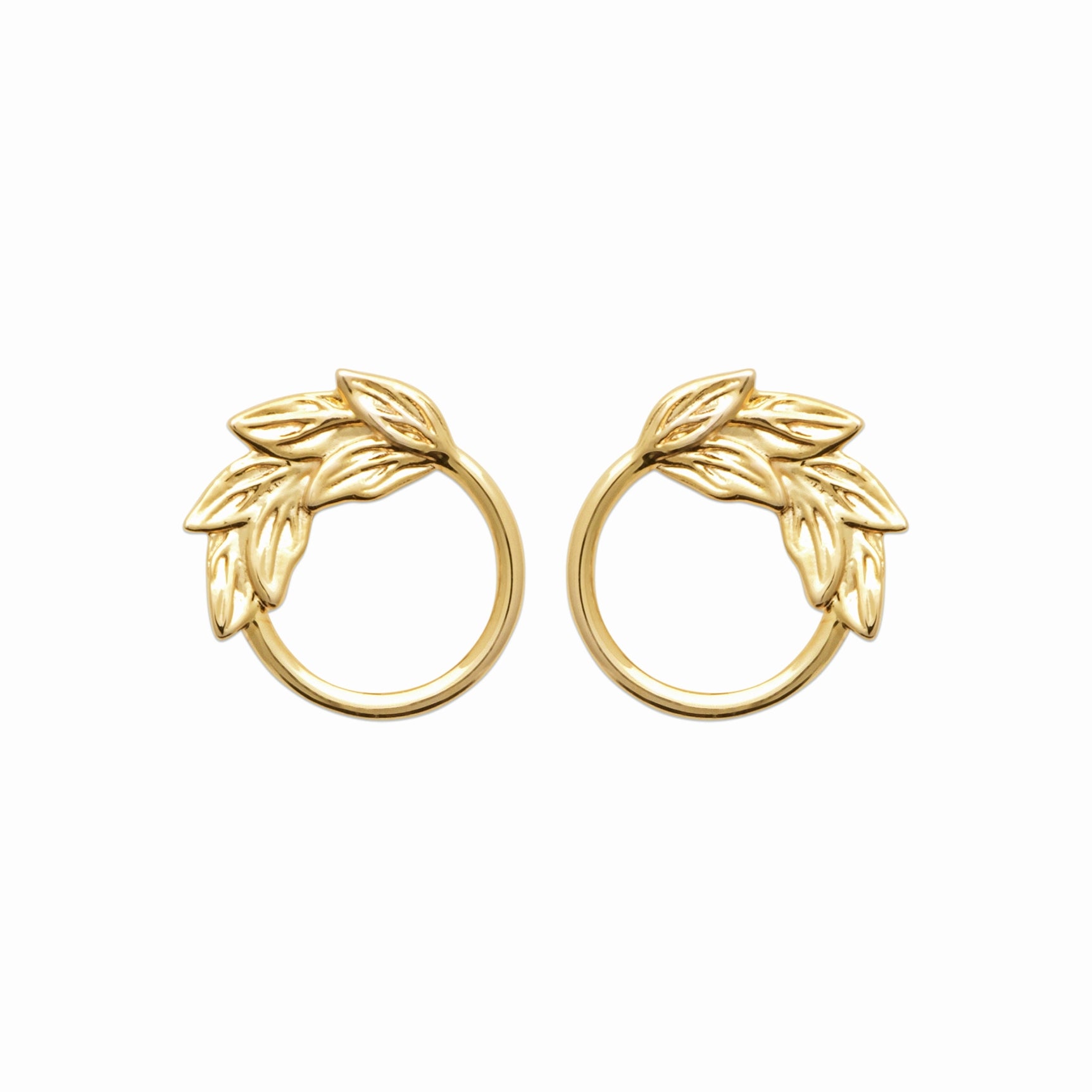 Boucles fleurs plaqué or 