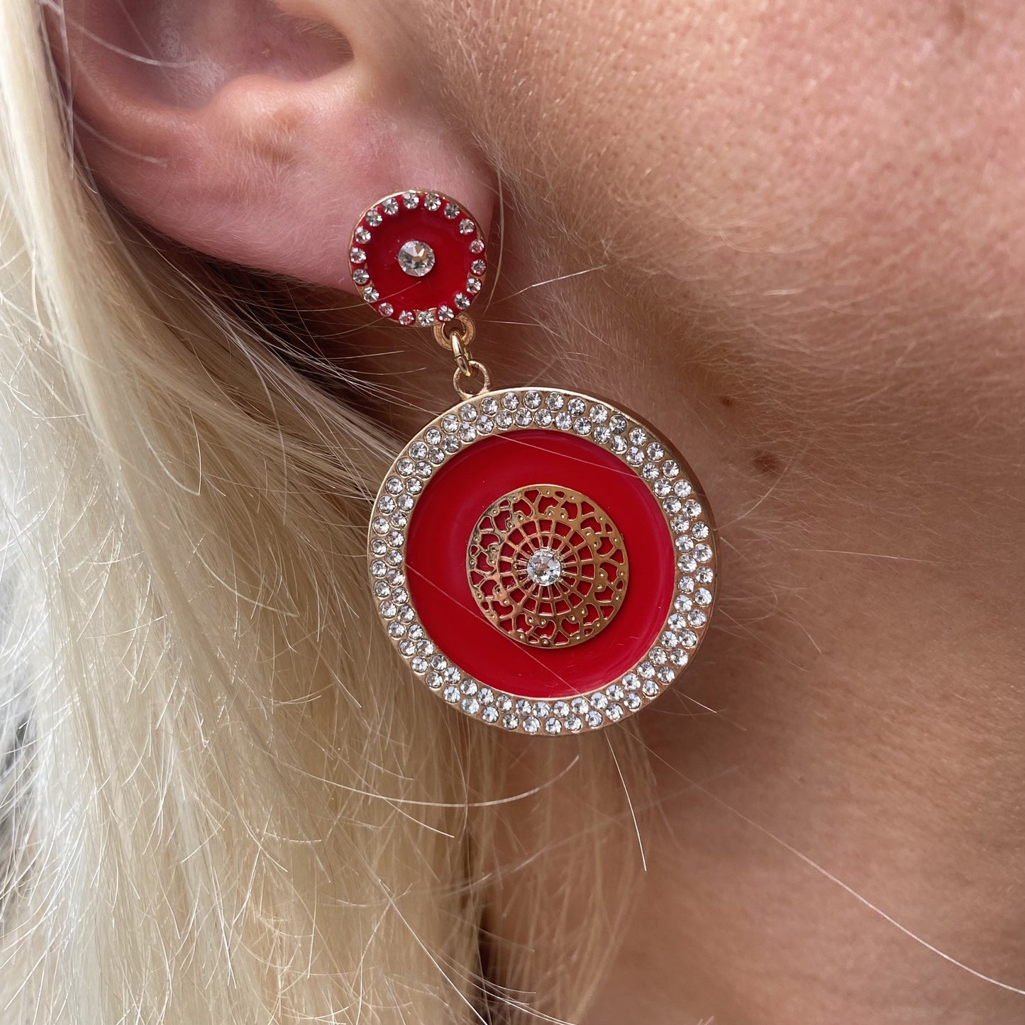 Boucles modèles moyen dorées Claudia ROUGE