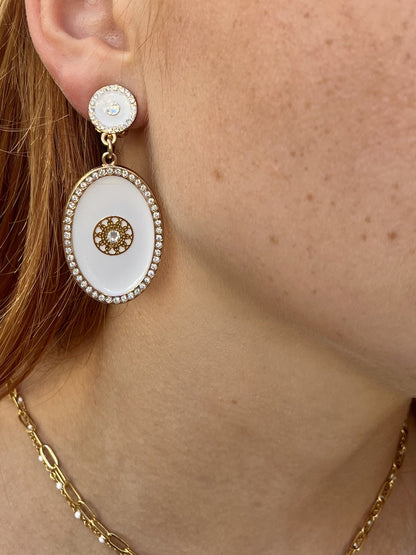 Boucles moyens modèles dorées Paula BLANC