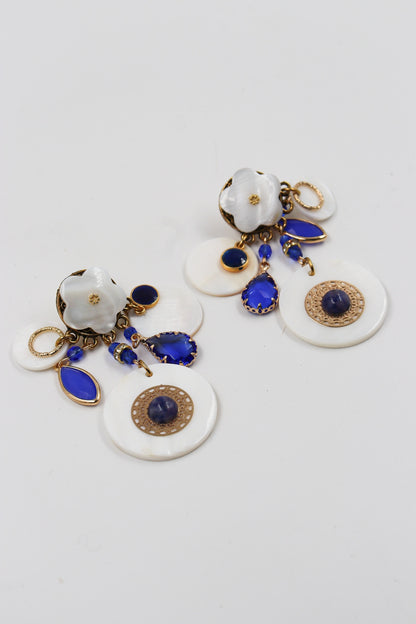 Boucles nacre fleurie J&