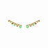 Boucles plaqué or brillants & pierres vertes 
