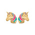 Boucles plaque or laque 