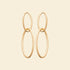 Boucles plaqué or - maillons ovales 